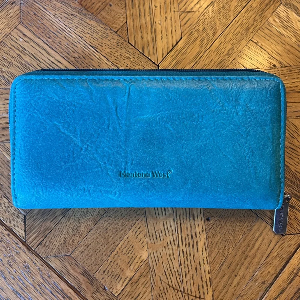 Montana West Large Turquoise Wallet - Picture 4 of 6